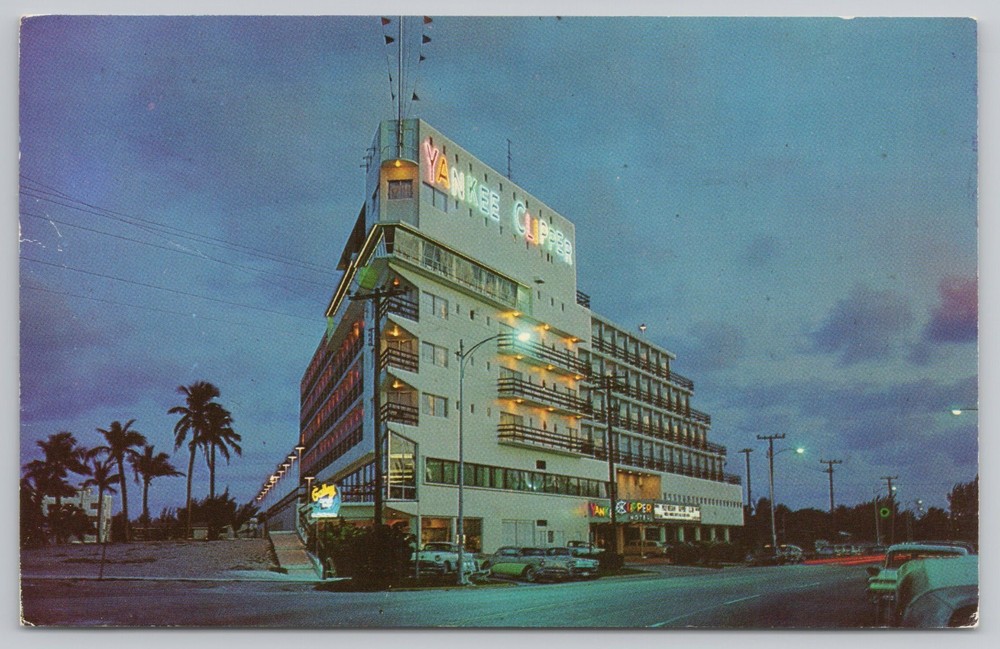Yankee Clipper Hotel Ft Lauderdale Florida FL Postcard 1962