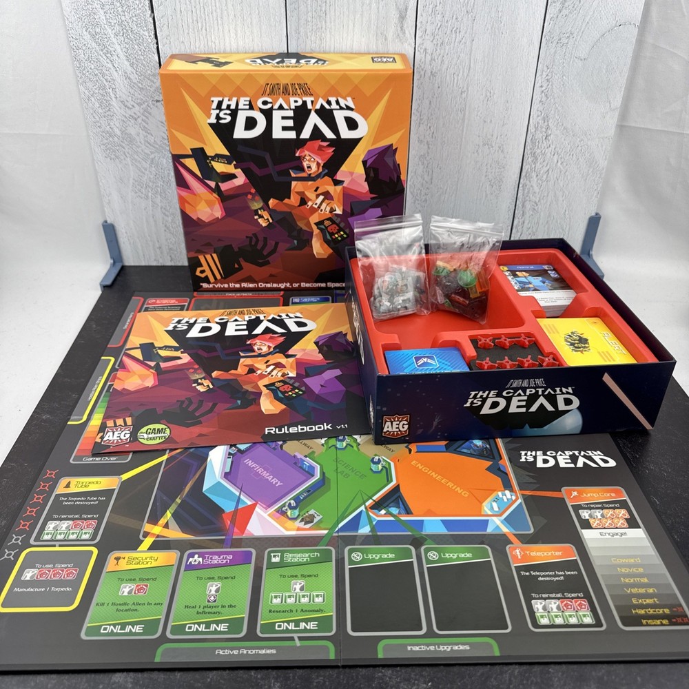 The Captain Is Dead Cooperative Board Game (100% Complete) Open Box Rare