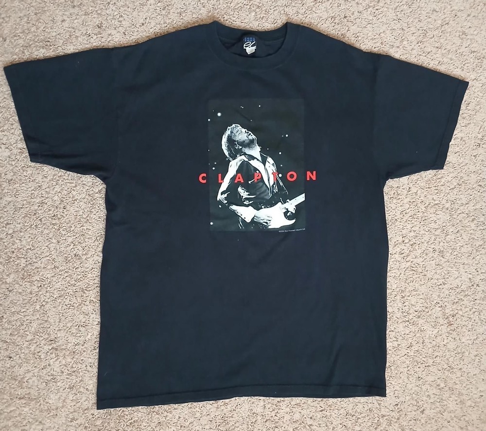 Vintage 2004 Eric Clapton Tour Concert Short Sleeve T-Shirt Black Men’s Size XL
