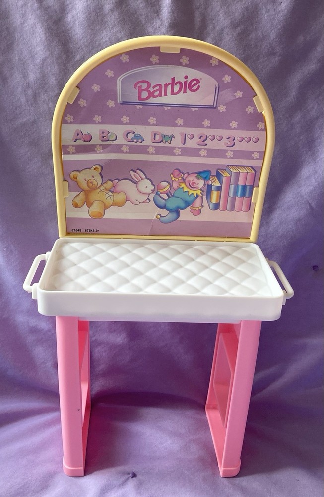 Barbie Doll House Furniture Kelly Changing Table Dresser Pink Mattel 1997 Toys