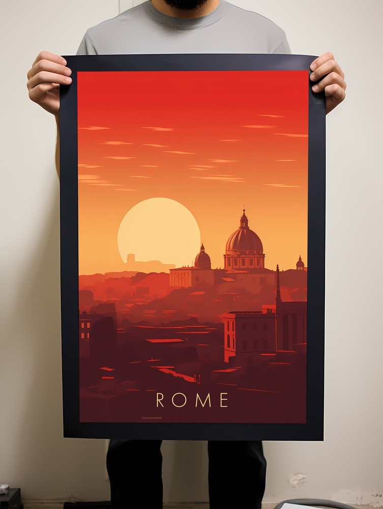 Rome Travel Poster Wall Art Italy Instant Hanging Decor New Home Gift