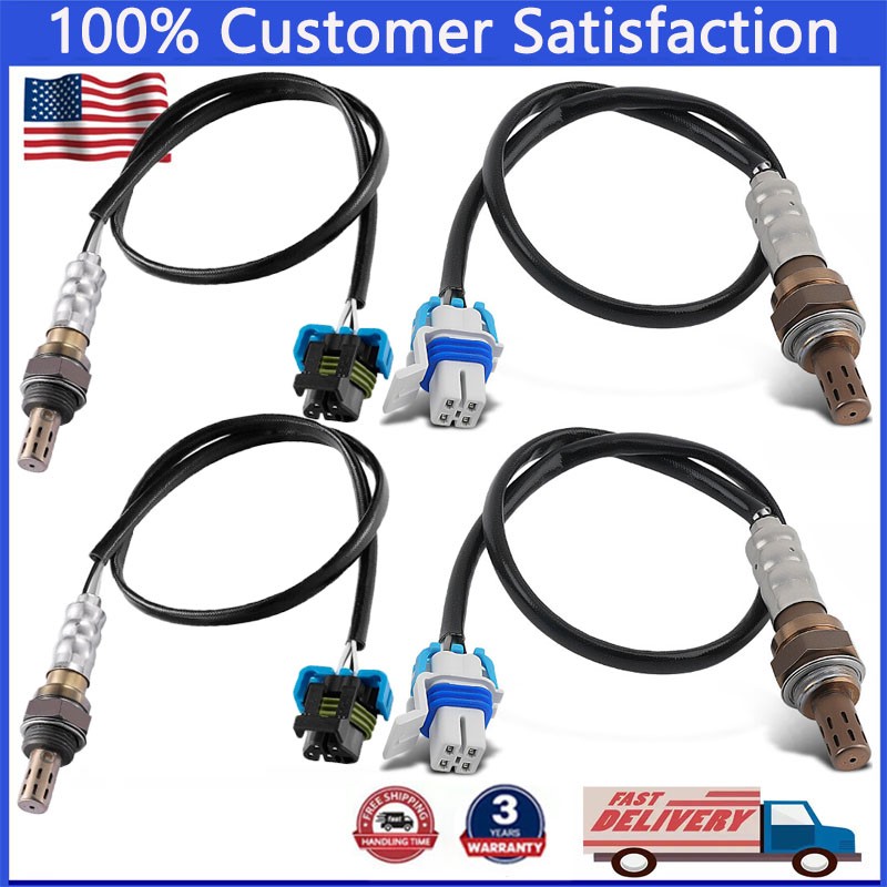 4PCS Oxygen Sensor Up+Downstream For 2003-2007 Chevrolet Silverado 2500 V8 6.0L