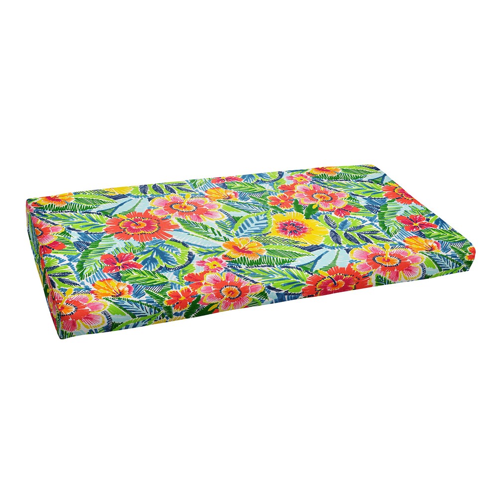 Richloom Outdoor/Indoor Bench Cushion, 40in x 17in x 2in, Pensacola Multi