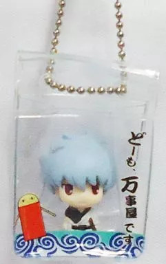 Gintama Gintoki Sakata Key Chain Mascot Bandai Very Good Japan Used