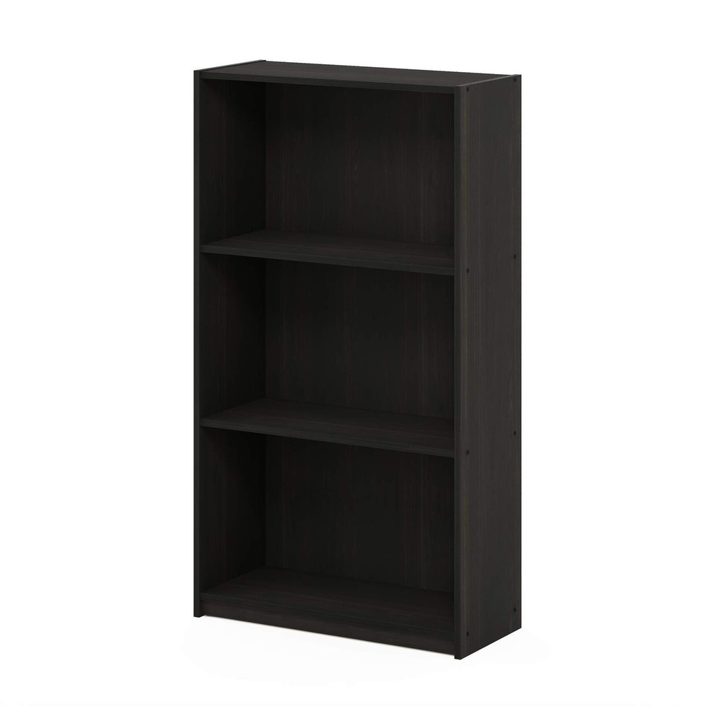 3-Tier Espresso Bookcase Storage Shelf for Home Office