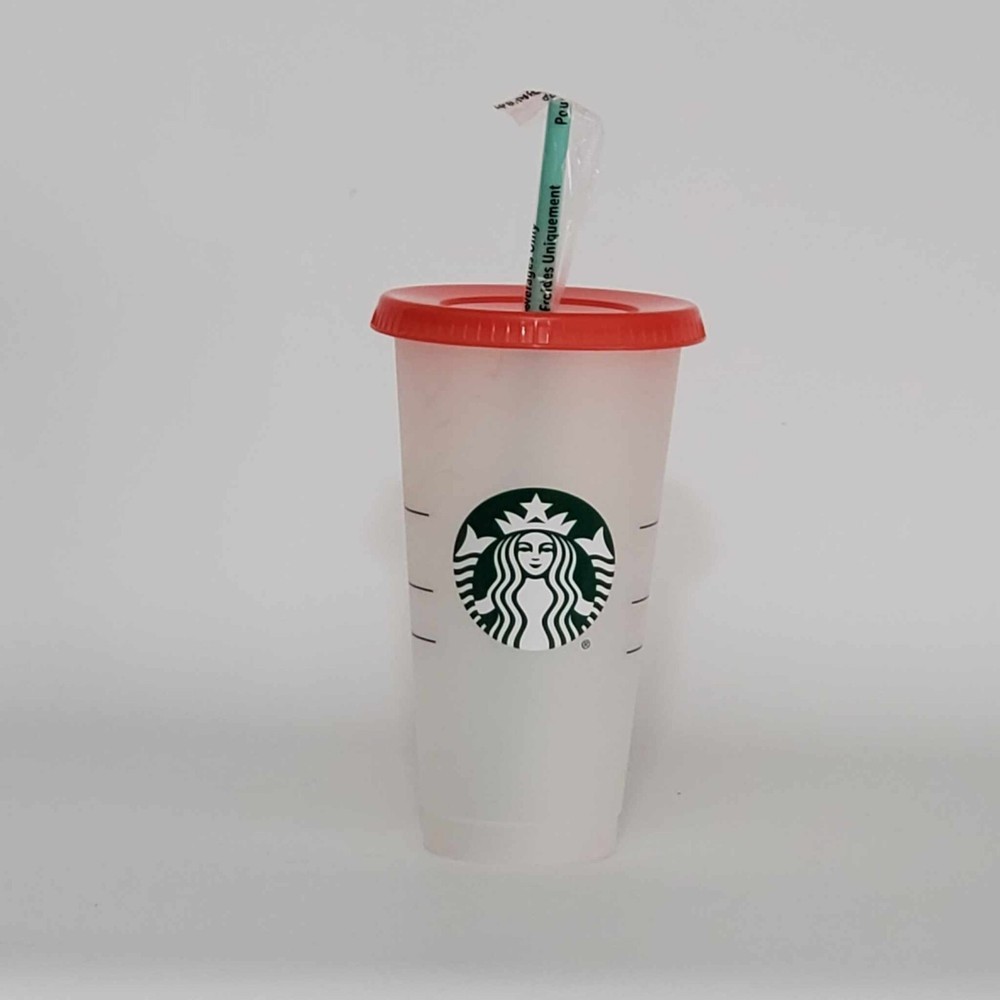 Starbucks 2021 Summer Color Changing Confetti 24oz Reusable Cold Cup-NEW