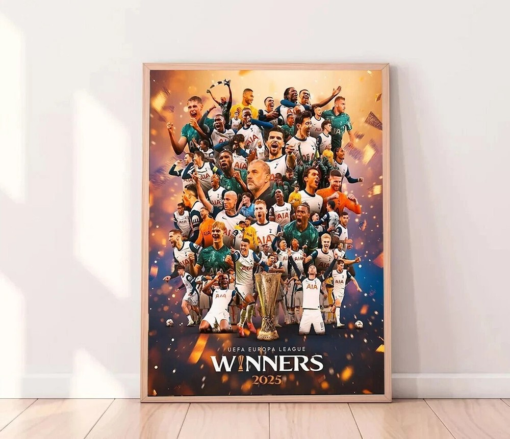 Tottenham Hotspur 2025 Europa League Football Club Wall Art Poster