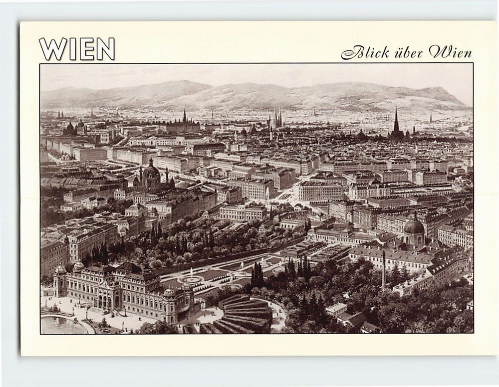 Postcard Blick über Vienna Austria