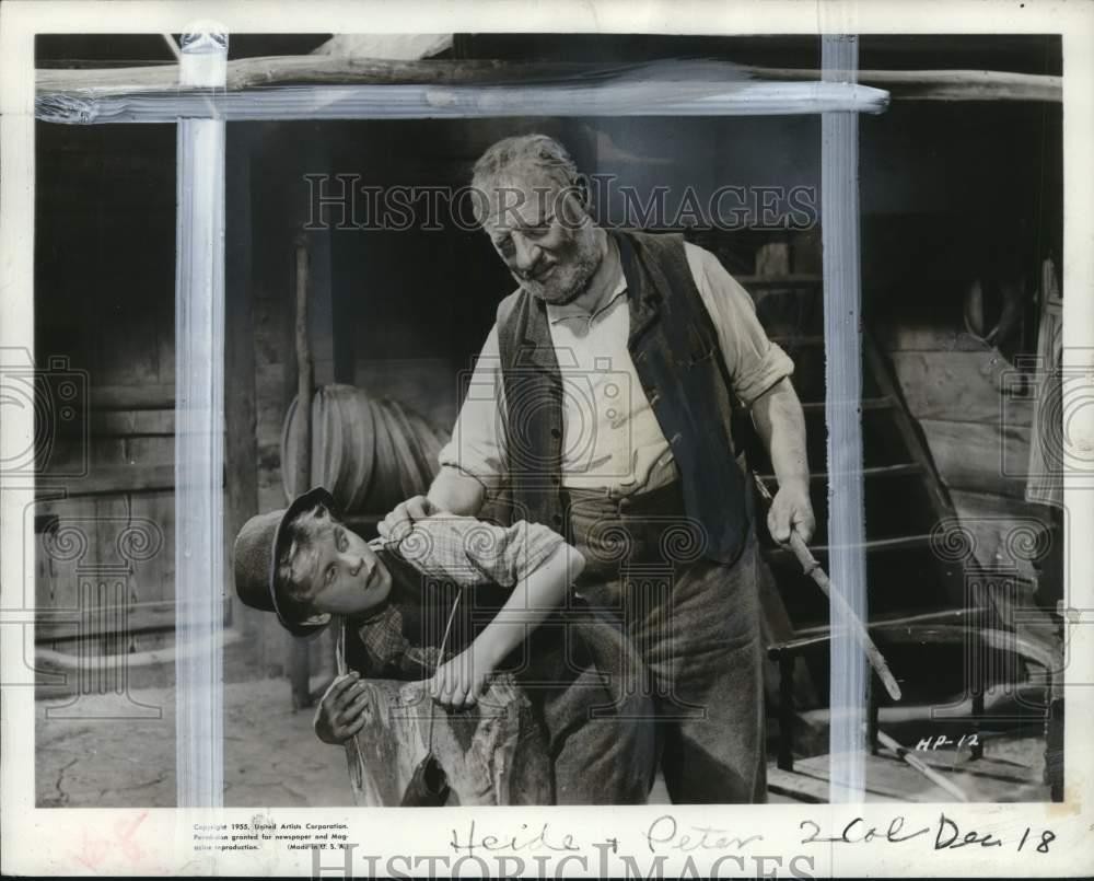 1955 Press Photo Actors Elsbeth Sigmund & Thomas Klameth star in 