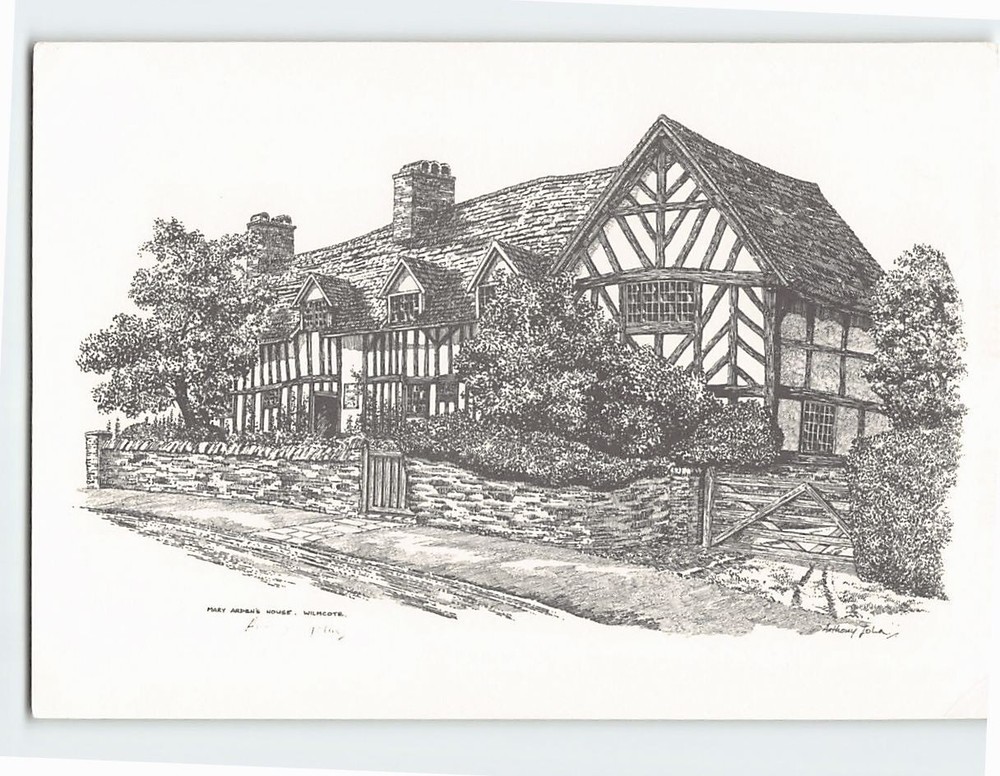 Postcard Mary Arden's House Wilmcote England