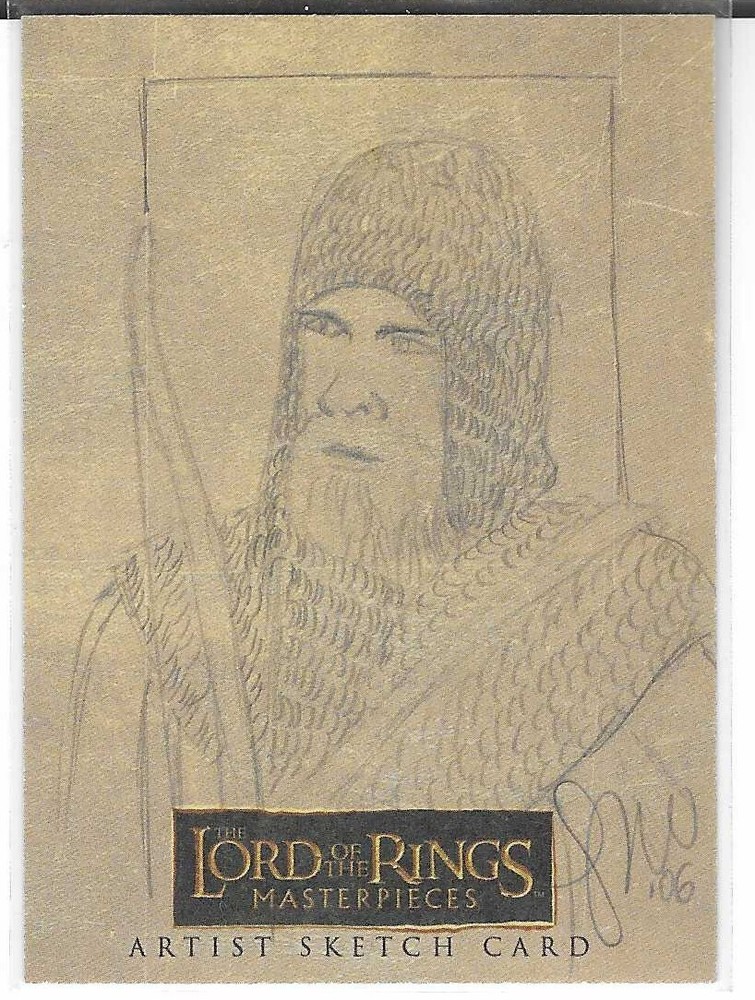 2006 topps lord of the rings masterpieces rich molinelli sketch card