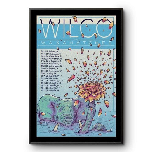 Wilco and Waxahatchee 2025 Spring Tour Poster - Wall Art No Frame