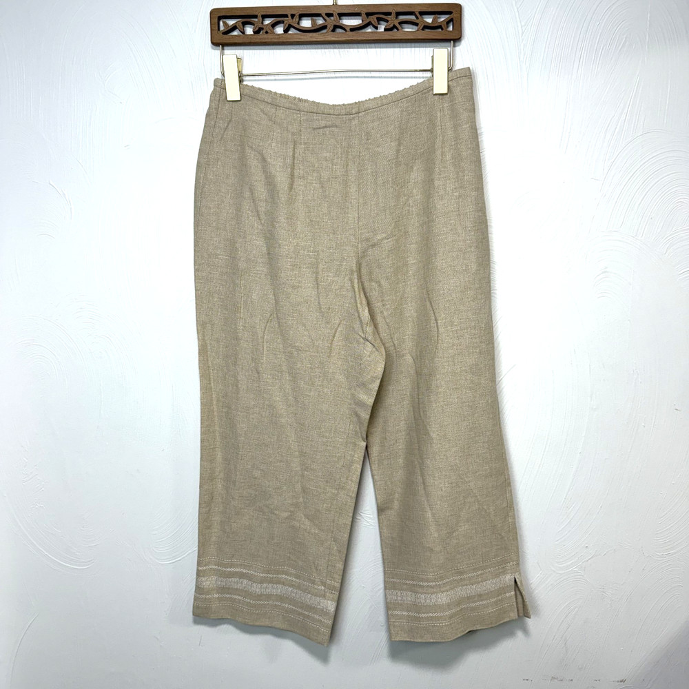 Vintage Norton McNaughton Petites Women's Linen Cotton Blend Pants Size Large