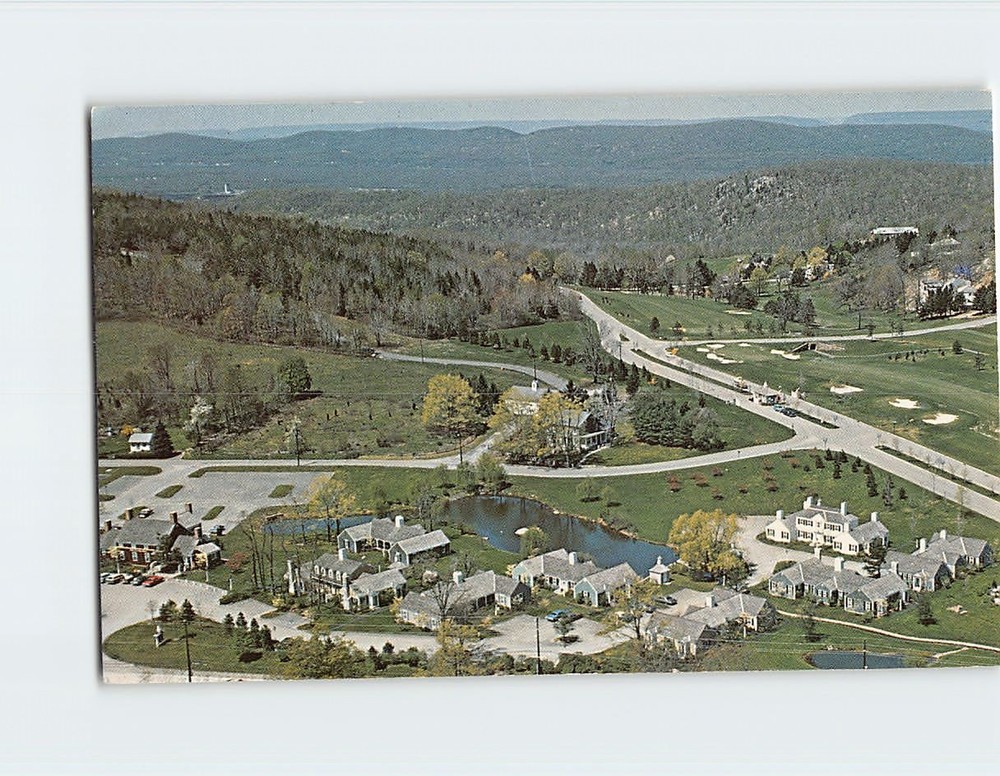 Postcard Aerial View Panther Valley Motor Inn Allamuchy NJ USA