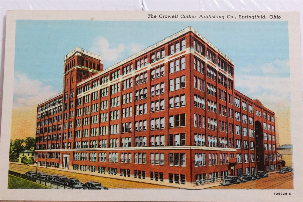 Ohio OH Springfield Crowell Collier Publishing Co Postcard Old Vintage Card View