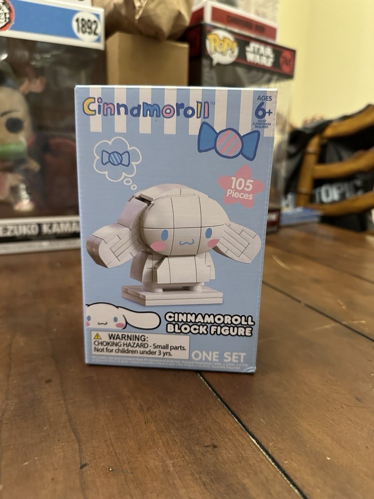 Sanrio Collectible: Cinnamoroll Block Figure (Build Set) - 105 Pieces - New