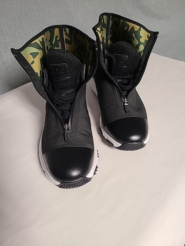 Nike Lunar Bandon 3 Black/White/Camo Weatherproof Golf Shoes Size 8.5