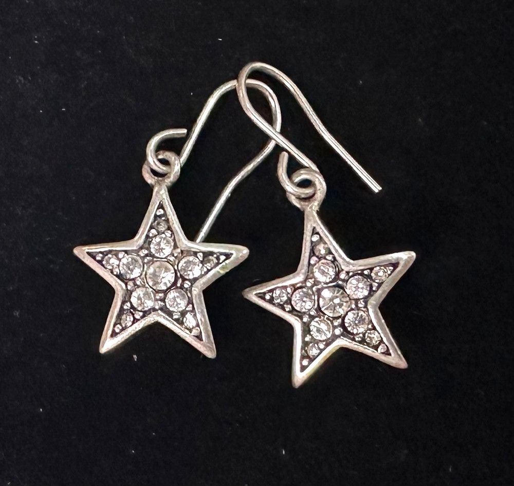 Vintage Star Earrings MARKED 925 Sterling Silver Jewelry Lot I