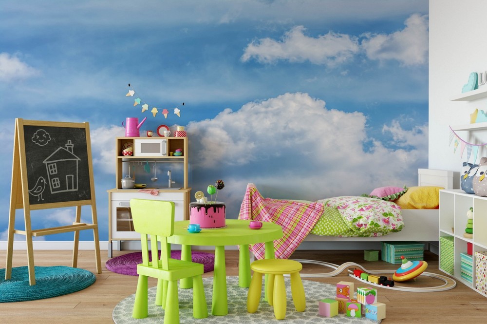 3D Blue Sky White Clouds Landscape Wall Murals Wallpaper Murals Wall Sticker 8