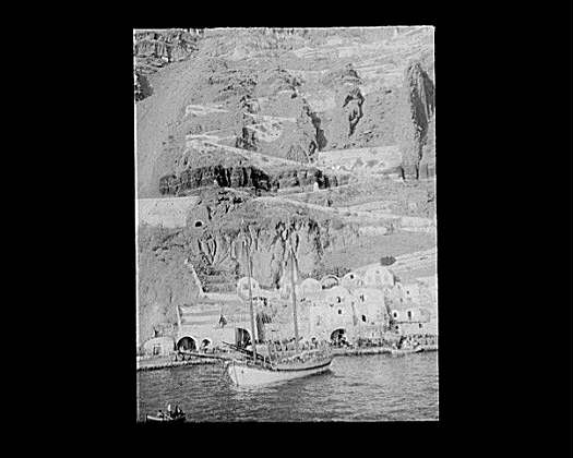 Photo:Europe 1930s Travel Views Harbor Cliffs Boats Village