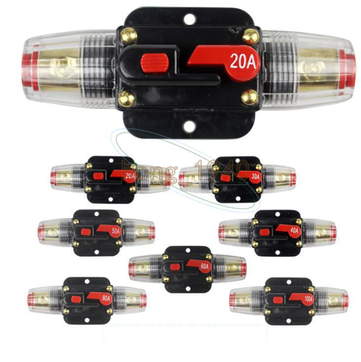 12V-24V Dc Home Solar System Waterproof Circuit Breaker Reset Fuse Inverter