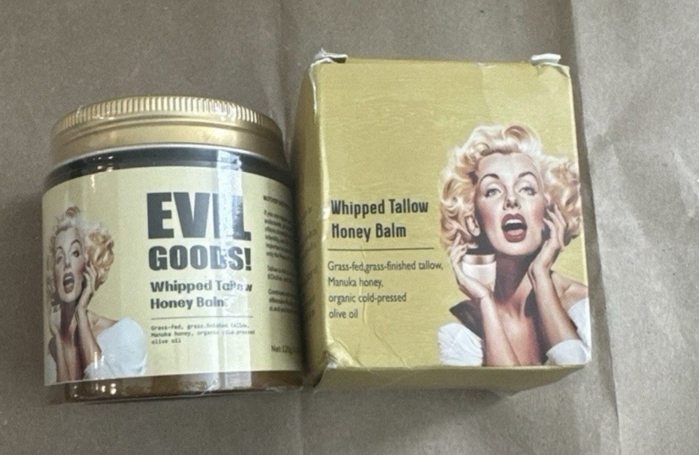 2PC Whipped Tallow Honey Balm for Face Lips Body by Evil Goods