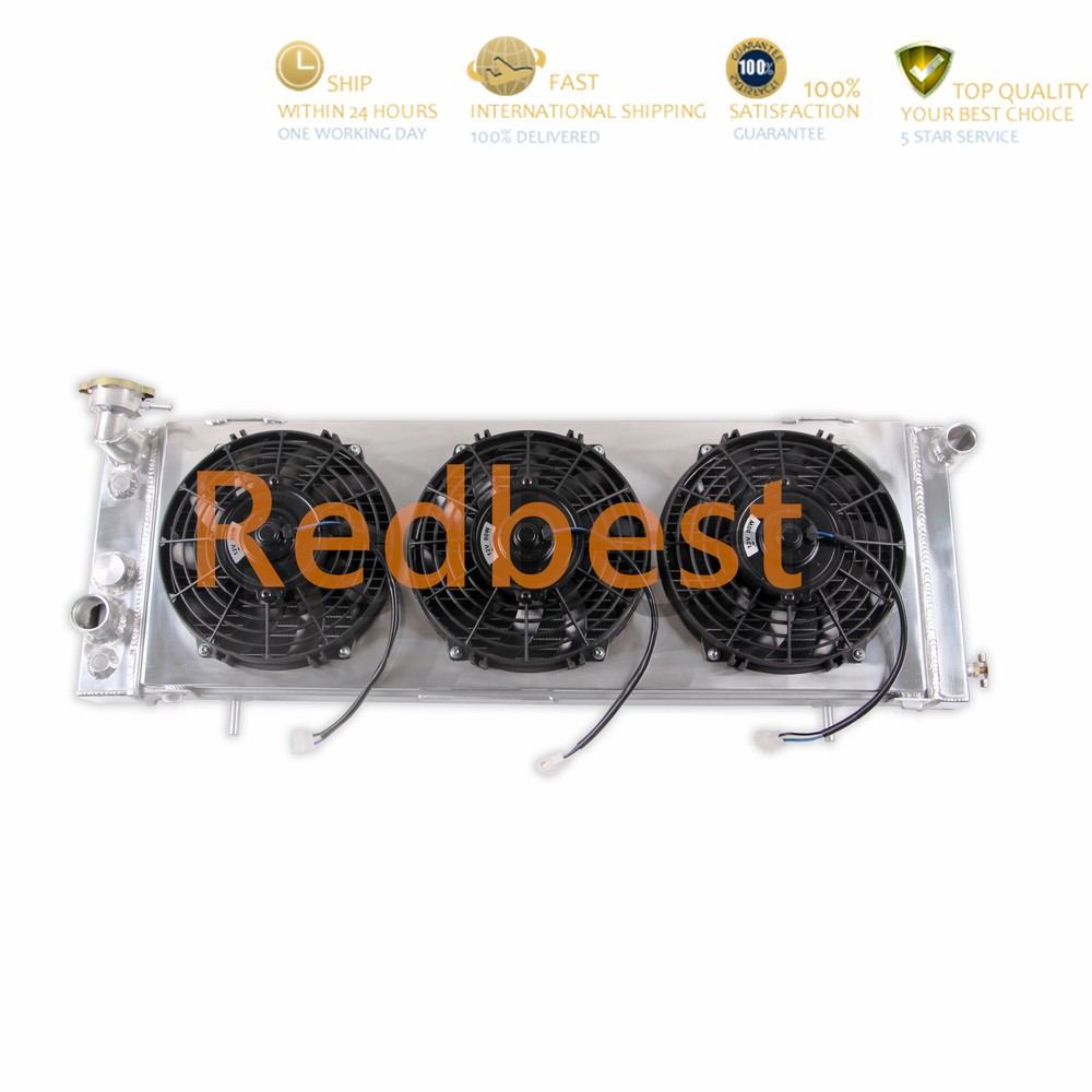 4 Row Radiator+Shroud Fan For 1984-01 Jeep Cherokee XJ Comanche 2.5L 4.0L CU1193