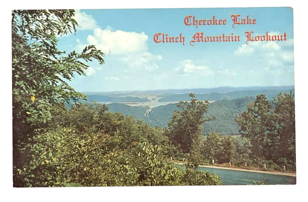 Cherokee Lake & Clinch Mountain Lookout, Thorn Hill Tennessee TN Postcard