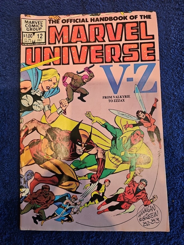 The Official Handbook of Marvel Universe V-Z #12 Marvel Comics 1983