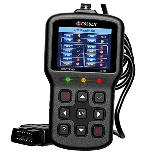 SC301 OBD2 Scanner with Smog Check & Engine Light Diagnostics - Black