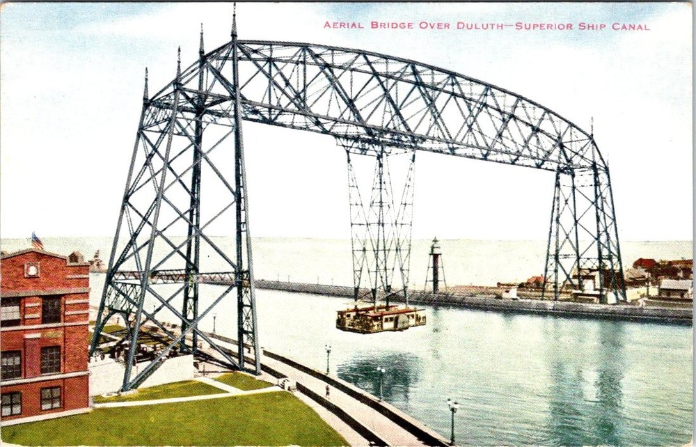 Aerial Bridge, Superior Ship Canal, DULUTH, Minnesota Postcard - V.O. Hammon