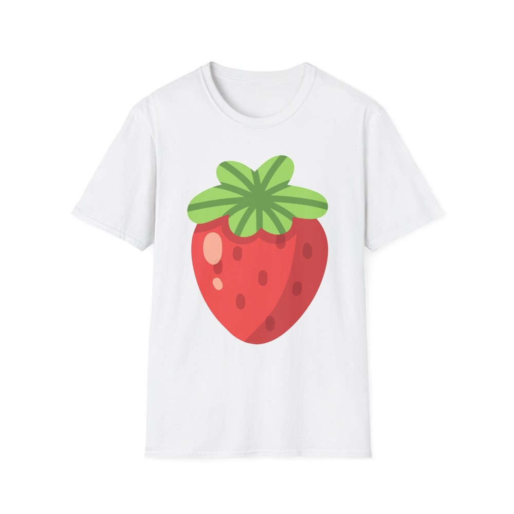 Strawberry Illustration T-Shirt | Cute Fruit Graphic