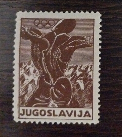 Yugoslavia 1936 Slovenia charity poster stamp, Olympic Games Berlin, Germany RR!