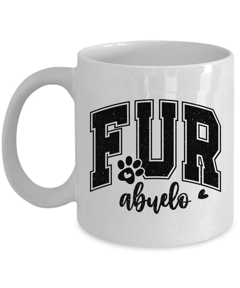 Funny Fur Abuelo Vintage Coffee Mug Cute Abuelo Fur Dog Paw Tea Cup Mother Gift-image