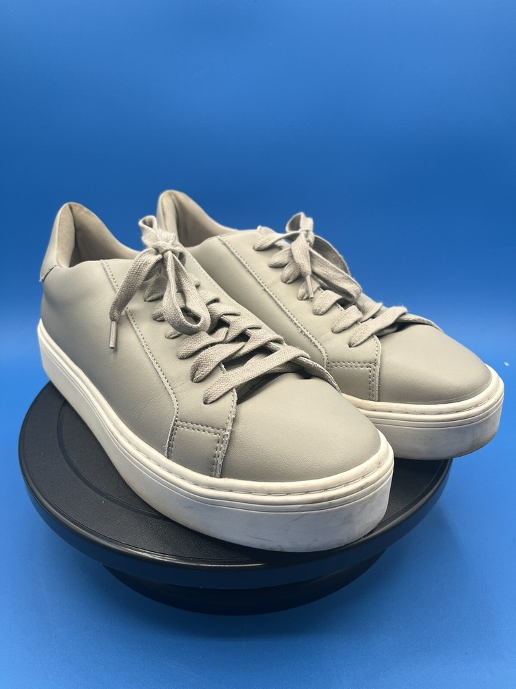 Steven Madden Men’s Leather Grey Sneakers Shoes 9.5 Lace Up