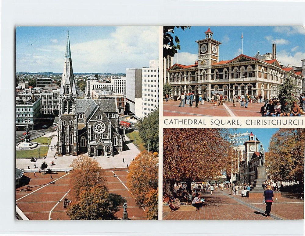 Postcard Cathedral Square Christchurch New Zealand