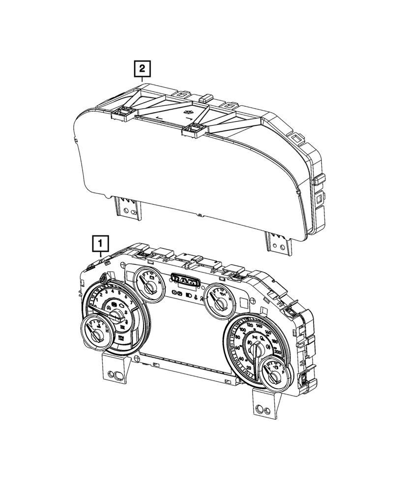 Genuine Mopar Instrument Cluster Mask And Lens 68205929AA