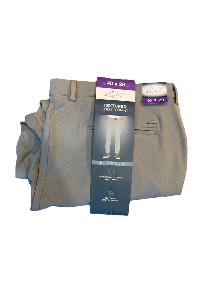 Greg Norman Men’s Stretch Performance Pant, Gray, Size 40x29