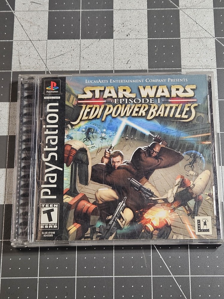 Star Wars Episode I Jedi Power Battles PS1 PlayStation 1 Game NTSC-U/C Complete