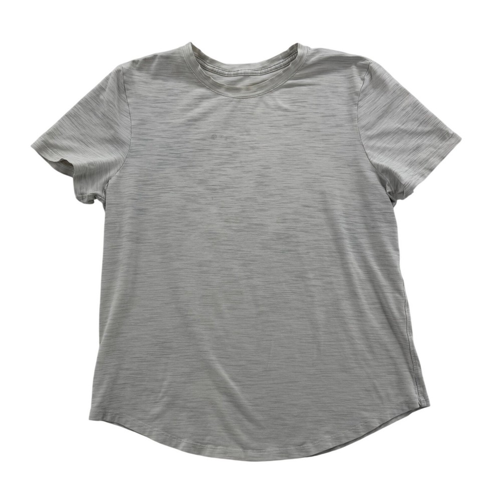 Lululemon Love Crew T-Shirt Grey Space Dye Short Sleeve Curved Hem Top Size S