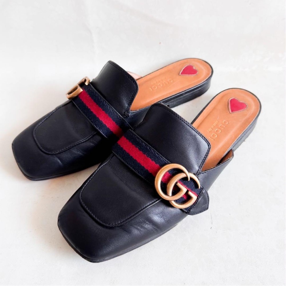Gucci Black Leather Flats EU36 Authentic G0306998