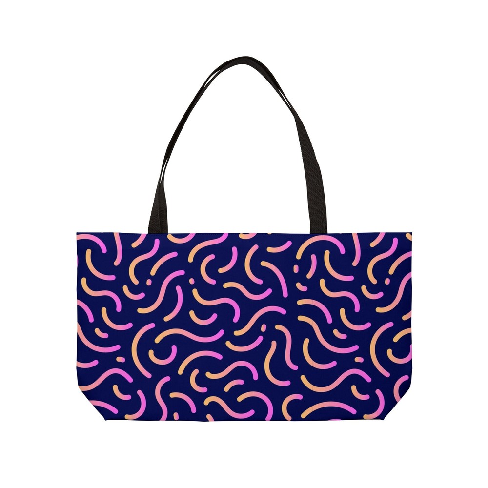 Abstract Purple Doodle Design Weekender Tote Bag 24x13 Inches 100% Polyester  -image