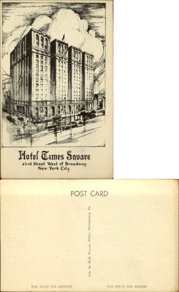 Hotel Times Square 43rd Street New York City NY c1910