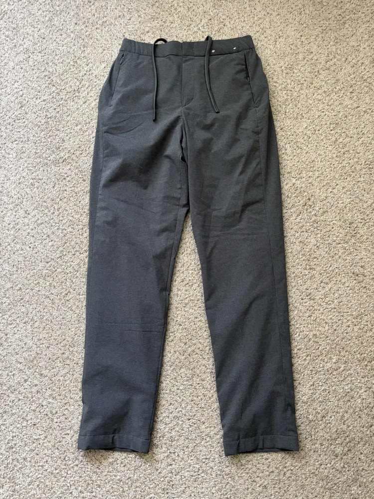 Uniqlo Pants Mens Small Gray Heattech Fleece Lined Thermal Pant Dressy Modern