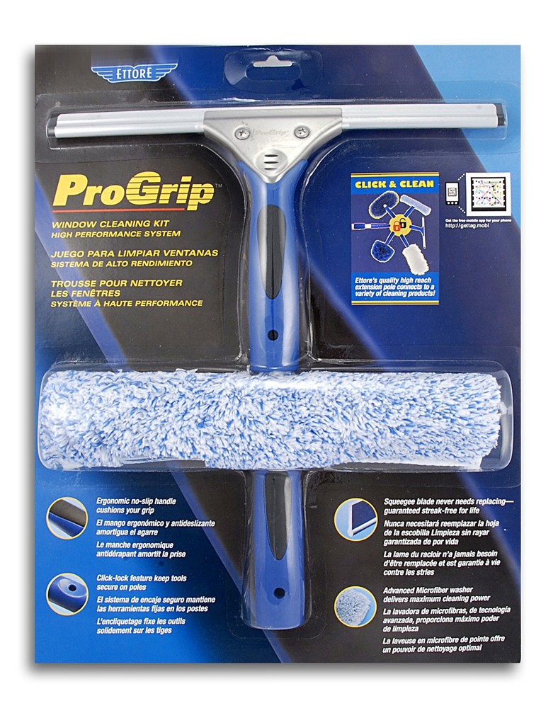 65000 Professional ProGrip Window Cleaning Kit; 12-Inch ProGrip Squeegee and ...