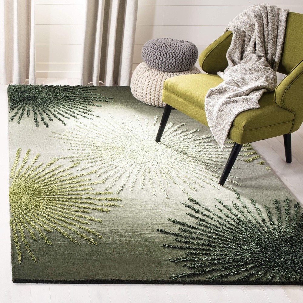 Safavieh Soho Collection Accent Rug - 36 X 56 Green Multi Handmade Starburst