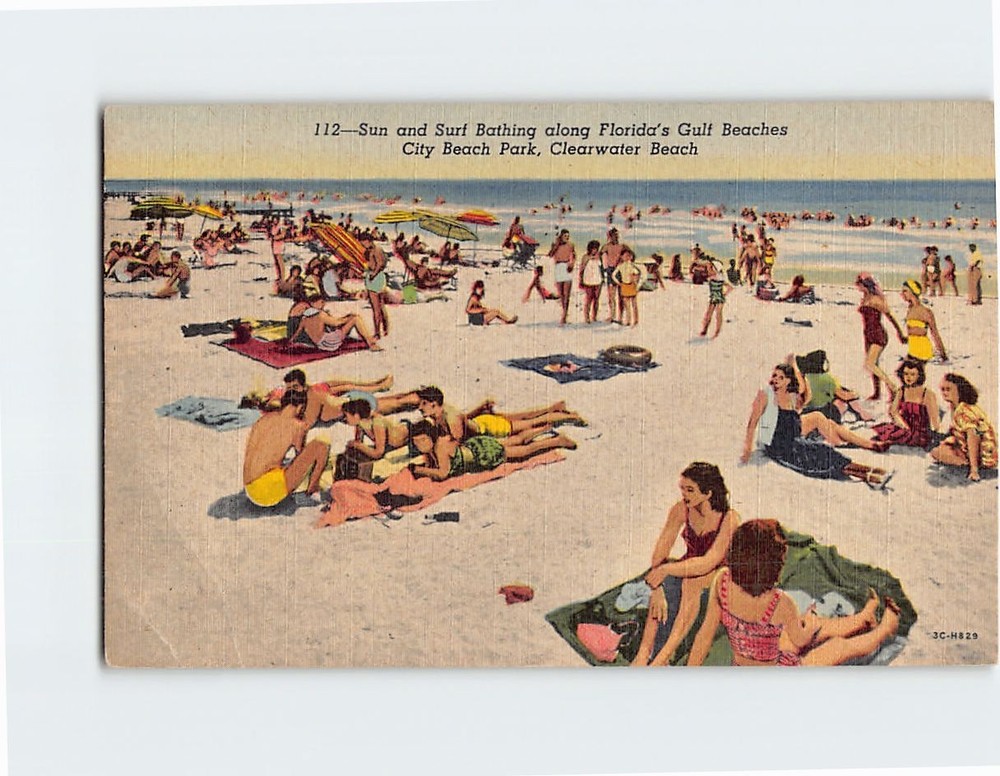 Postcard Sun and Surf Bathing Along Florida's Gulf Beaches