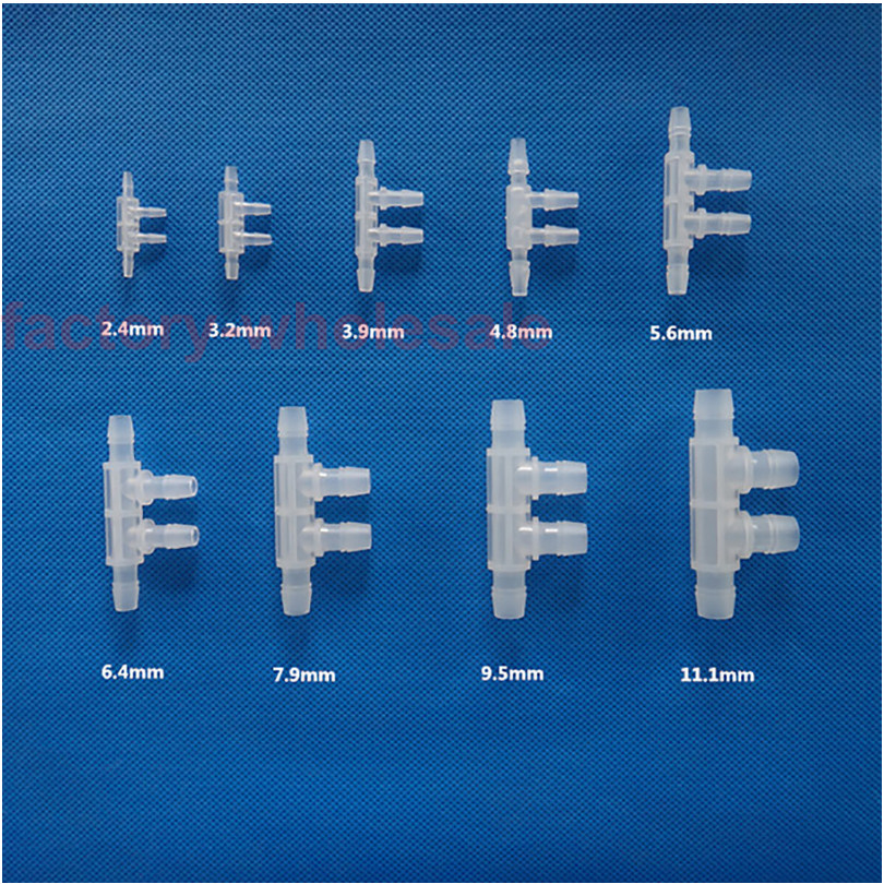 Hose Joiner Tubing Air Fuel Water Plastic Barbed 4-Way Connector Pipe Fittings