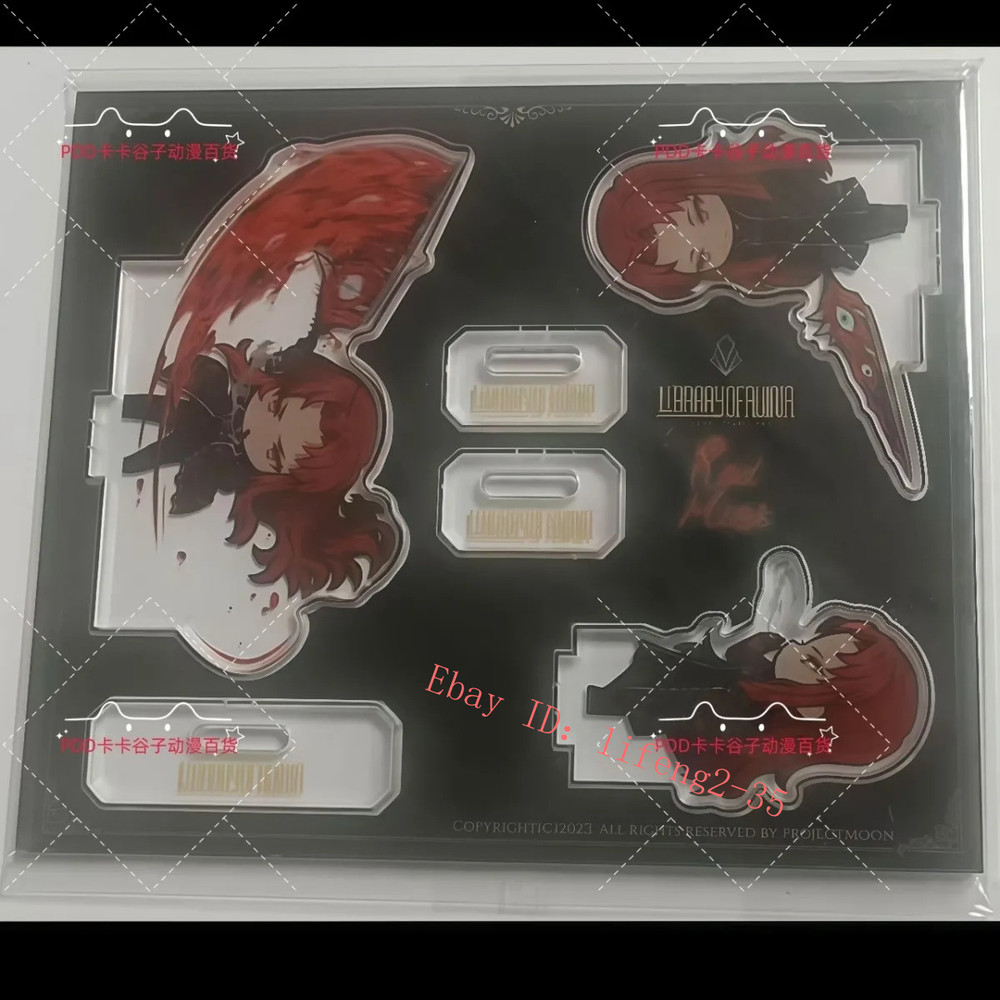 3Pcs Anime Library of Ruina Geburah Q Ver Acrylic Figure Stand Decor Model