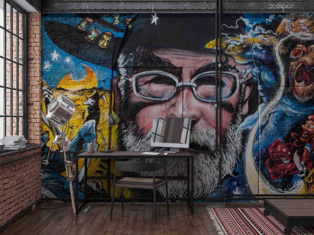3D Man Graffiti Wall Murals Wallpaper Murals Wall Sticker